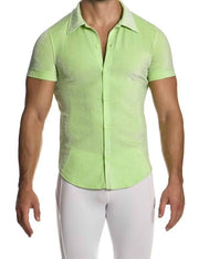 Modus Vivendi Delusion Muscle Fit Shirt Elastic Knitted Lurex Yarns Neon 025414
