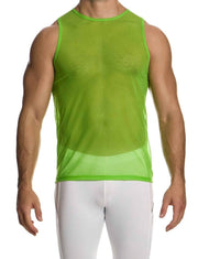 Modus Vivendi Delusion Sleeveless Elastic Transparent Tank Top Neon 02532 B752