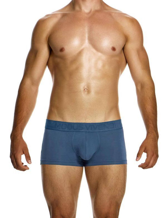 Modus Vivendi Eco Bamboo Boxer Trunk Regular Fit Jacquard Indigo 13422 48 - SexyMenUnderwear.com