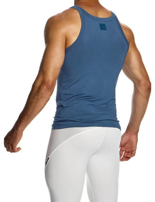 Modus Vivendi Eco - Bamboo Tank top Tight Fit Sleeveless Indigo 13431 B84 - SexyMenUnderwear.com