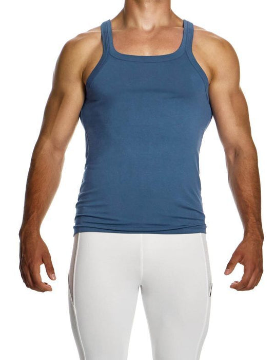 Modus Vivendi Eco - Bamboo Tank top Tight Fit Sleeveless Indigo 13431 B84 - SexyMenUnderwear.com