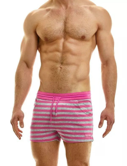 Modus Vivendi Exclusive Shorts Slim Fit Adjustable Drawstrings Fushia 23221 - SexyMenUnderwear.com