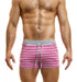 Modus Vivendi Exclusive Shorts Slim Fit Drawstrings Fushia Striped Short 23221 - 1 - SexyMenUnderwear.com