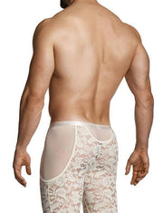 Modus Vivendi Floral Lace Ankle - Length Sheer Leggings Knitted Ivory 04161 B1021