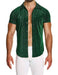 MODUS VIVENDI Glitter Shirt Slim Fit Green Lurex Yarns 26341 B88 - SexyMenUnderwear.com