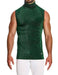 MODUS VIVENDI Glitter Sleeveless Slim Fit Roll Neck Green Lurex Yarns 26331 B88 - SexyMenUnderwear.com