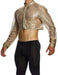 MODUS VIVENDI Harem Cardigan Polished Crop Top Boxy Fit Sequins Gold 19451 B58 - SexyMenUnderwear.com