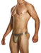 MODUS VIVENDI Harem Thong Slim Fit T - String Shiny Jacquards Sequins Gold 19411 - SexyMenUnderwear.com