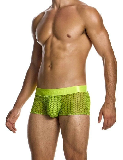 Modus Vivendi Illusion Boxer Stretch Jacquard Semi - Transparent Green 04521 B802