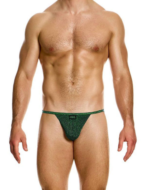 Modus Vivendi Jockstrap Glitter Knitted Lurex Yarns Green Jock 26312 B87 - SexyMenUnderwear.com