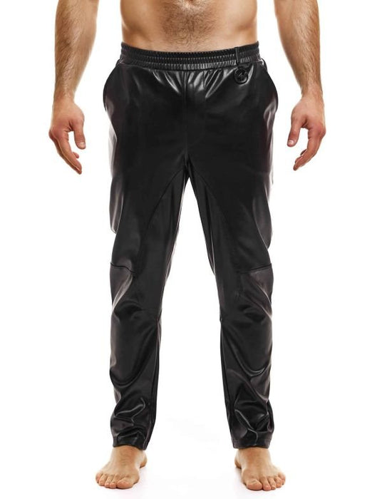 Modus Vivendi Leather Pants Carrot Fit Joggers Faux - Look Black 20563 B79 - SexyMenUnderwear.com