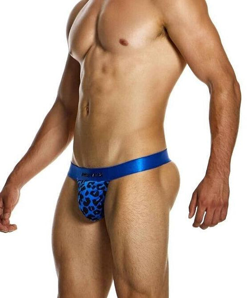 MODUS VIVENDI Leopard Thong Regular Fit T - String Velvet Touch Blue 154111