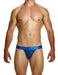 MODUS VIVENDI Leopard Thong Regular Fit T - String Velvet Touch Blue 15411 - SexyMenUnderwear.com