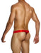 MODUS VIVENDI Leopard Thong Regular Fit T - String Velvet Touch Red 15411 - SexyMenUnderwear.com