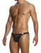 MODUS VIVENDI Low - Cut Brief Elastic Knit Lurex Yarns Jacquard Black 02514 B87 - SexyMenUnderwear.com