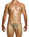 MODUS VIVENDI Low - Cut Brief Harem Bikini Style Shiny Gold Sequins 19413 - SexyMenUnderwear.com