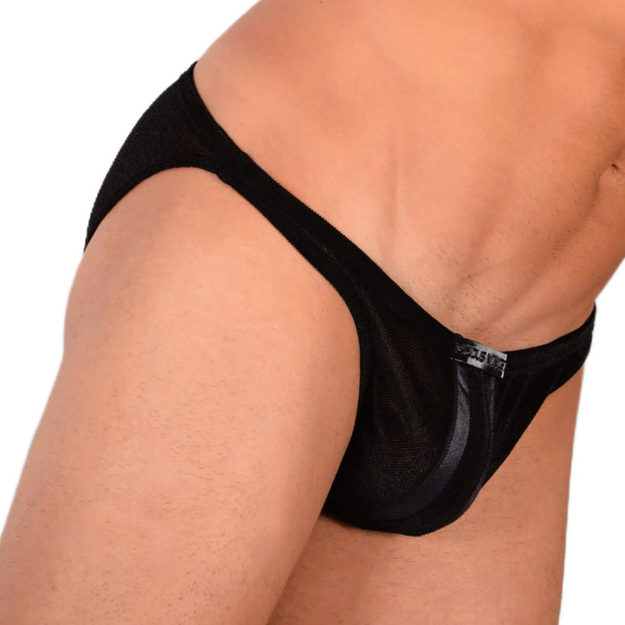 Modus Vivendi Low - Cut Brief V.Fluid Elegant Briefs Black Feel Velvet 10112 9 - SexyMenUnderwear.com