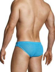 MODUS VIVENDI Micro Knit Briefs Classic Retro Style Brief In Blue 22413 1041