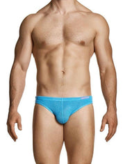 MODUS VIVENDI Micro Knit Briefs Classic Retro Style Brief In Blue 22413 1043