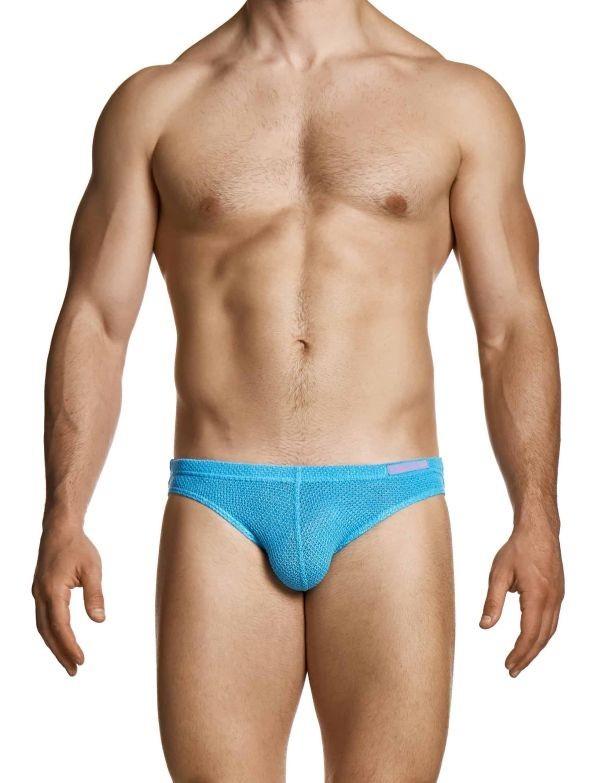 MODUS VIVENDI Micro Knit Briefs Classic Retro Style Brief In Blue 22413 1043