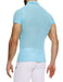 MODUS VIVENDI Muscle Fit Striped Crochet Shirt Knitted Chemise Light Blue 07441 - SexyMenUnderwear.com