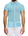 MODUS VIVENDI Muscle Fit Striped Crochet Shirt Knitted Chemise Light Blue 07441 - SexyMenUnderwear.com