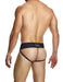 Modus Vivendi Raw Denim Jockstrap Two Nickel Snap Buttons Blue Jock 11411 183 - SexyMenUnderwear.com