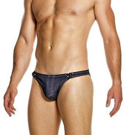 Modus Vivendi Raw Denim Low Retro Brief Two Nickel Snap Buttons 11413 462