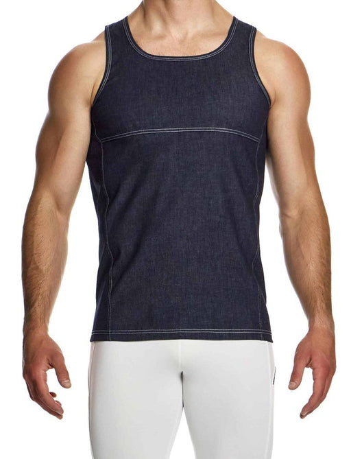 Modus Vivendi Raw Denim Tank Top Sleeveless Blue 11432 B441