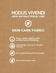 MODUS VIVENDI Shirt Antibacterial Pure Cotton T-Shirt Slim Fit Dark Skin 156414