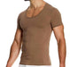 MODUS VIVENDI Shirt Antibacterial Pure Cotton T-Shirt Slim Fit Dark Skin 15641 - SexyMenUnderwear.com