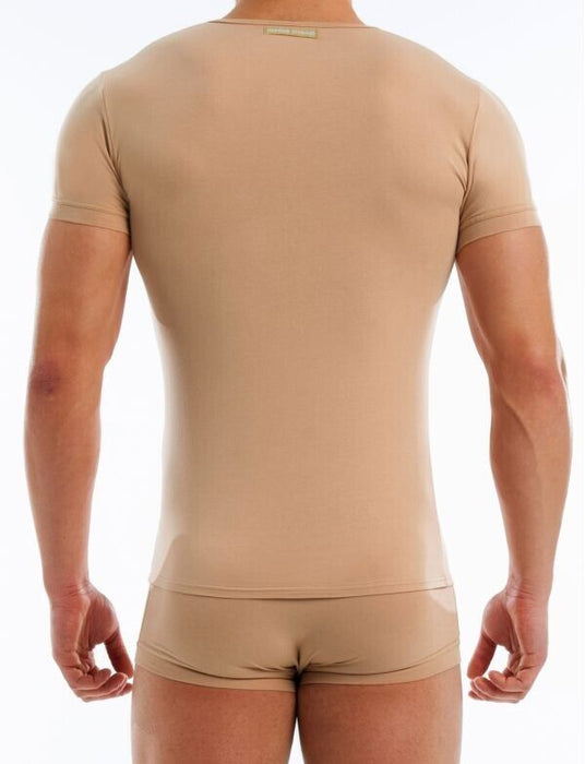 MODUS VIVENDI Shirt Antibacterial Pure Cotton T-Shirt Slim Fit in Skin 15641 - SexyMenUnderwear.com