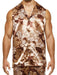 Modus Vivendi Short + Tank Pyjama Floral Lace Abstract Lightweight - Satin AA2252 - SexyMenUnderwear.com