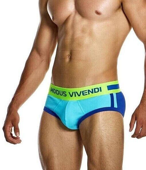 Modus Vivendi Sporty Briefs Classic Cut Jacquard Cotton Knitted 12414 Blue1