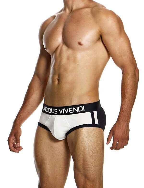Modus Vivendi Sporty Briefs Classic Cut Jacquard Cotton Knitted in Black 124141