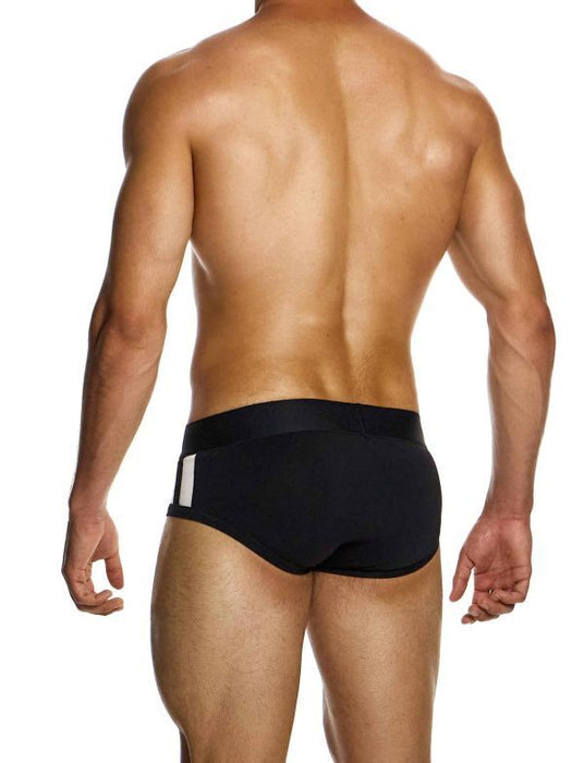 Modus Vivendi Sporty Briefs Classic Cut Jacquard Cotton Knitted in Black 12414 - SexyMenUnderwear.com