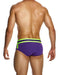 Modus Vivendi Sporty Briefs Classic Cut Jacquard Cotton Knitted Purple 12414 - SexyMenUnderwear.com