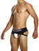 Modus Vivendi Sporty Fly Jockstrap Original Peplum Knitted Jock Black 12413 - SexyMenUnderwear.com