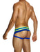 Modus Vivendi Sporty Fly Jockstrap Original Peplum Knitted Jock Blue 12413 - SexyMenUnderwear.com