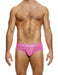 MODUS VIVENDI Stretch Briefs Striped Crochet Classic Knitted Brief Pink 07414 - SexyMenUnderwear.com