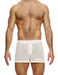 MODUS VIVENDI Striped Crochet Boxer Shorts Stretch Knitted in Natural 07421 - SexyMenUnderwear.com