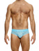 MODUS VIVENDI Striped Crochet Classic Knitted Briefs Stretch in Light Blue 07414 - SexyMenUnderwear.com