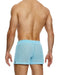 MODUS VIVENDI Striped Crochet Knitted Boxer Shorts Light Blue 07421 - SexyMenUnderwear.com