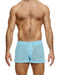 MODUS VIVENDI Striped Crochet Knitted Boxer Shorts Light Blue 07421 - SexyMenUnderwear.com