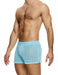 MODUS VIVENDI Striped Crochet Knitted Boxer Shorts Light Blue 07421 - SexyMenUnderwear.com