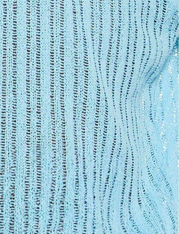 MODUS VIVENDI Striped Crochet Knitted Boxer Shorts Light Blue 074214