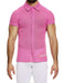 MODUS VIVENDI Striped Crochet Shirt Knitted Muscle Fit Chemise Pink 07441 B90 - SexyMenUnderwear.com