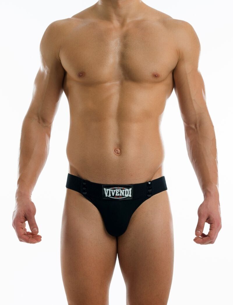 MODUS VIVENDI Sumo Brief or T - String Functional Press - Stud Buttons Black 150122