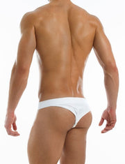 MODUS VIVENDI Sumo Brief or T - String Functional Press - Stud Buttons White 150124