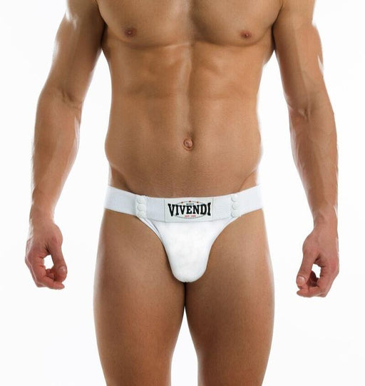 MODUS VIVENDI Sumo Brief or T - String Functional Press - Stud Buttons White 150121